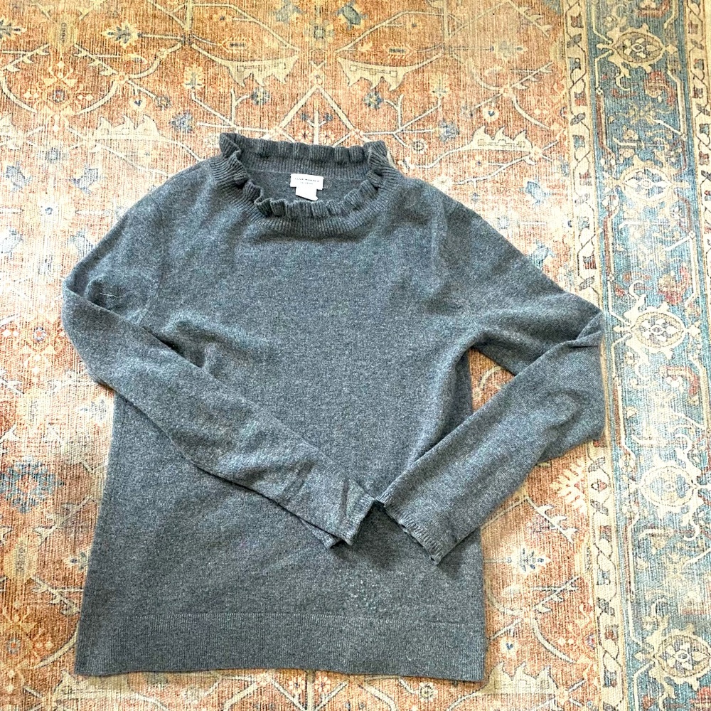 JCREW Cashmere ruffle sweater